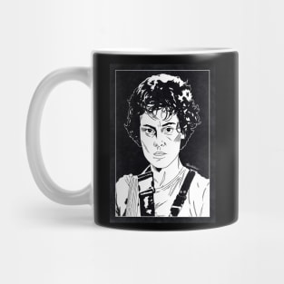 ELLEN RIPLEY - Aliens (Black and White) Mug